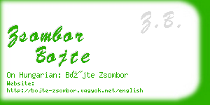 zsombor bojte business card